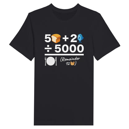 An image of Feeding of The 5000 (Equation) 2.0 | Premium Unisex Christian T-shirt available at 3rd Day Christian Clothing UK