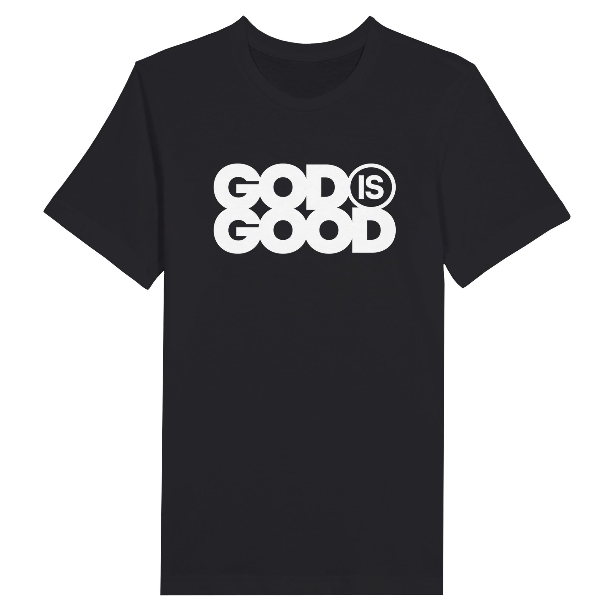 An image of God Is Good (Black) | Premium Unisex Christian T-shirt available at 3rd Day Christian Clothing UK