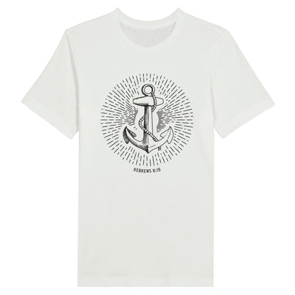 An image of Hope Anchor (Hebrews 6:19) | Premium Unisex Christian T-shirt available at 3rd Day Christian Clothing UK
